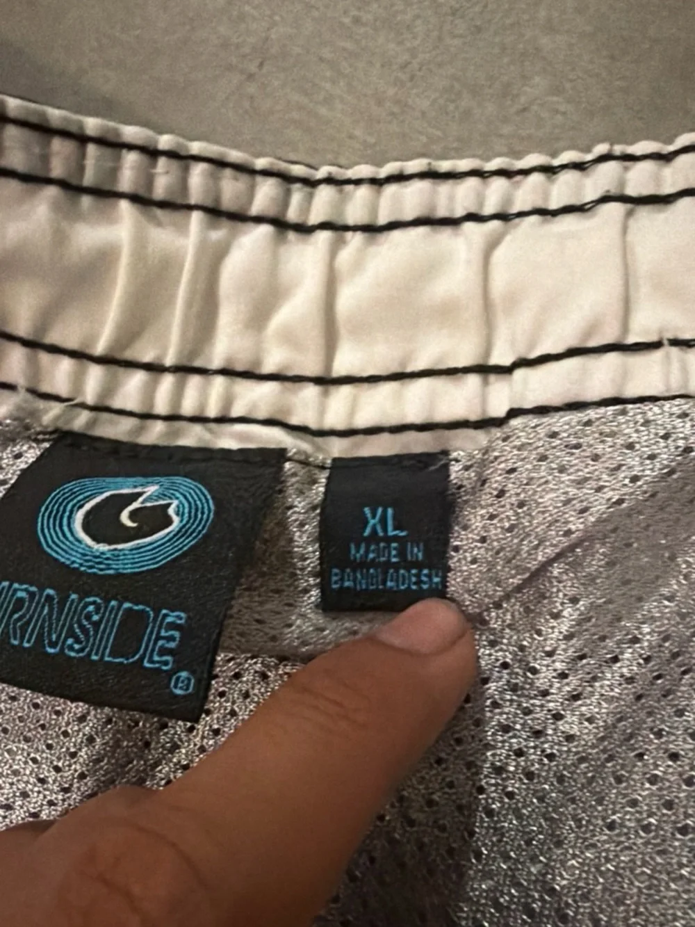 Burnside Board Shorts Black Blue Purple Swim Trunks Size XL